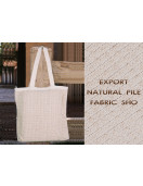 Expot natural pile fabric shopping bag with innerlining 