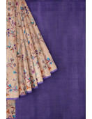 SILK SAREES HALF FINE ZARI DIGITAL PRINT