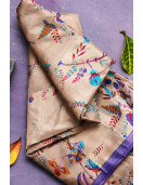 SILK SAREES HALF FINE ZARI DIGITAL PRINT