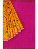 SILK SAREES HALF FINE ZARI DIGITAL PRINT