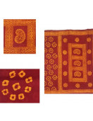 PL COTTON SAREES WITH WAX DOT PRINT DESIGNS