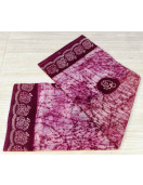 PL COTTON SAREES WITH SOLID WAX CRACK DESIGNS