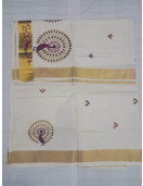 PL KERALA EMBROIDERY SAREE