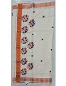 PL KERALA EMBROIDERY SAREE