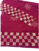 PL COTTON SAREES WITH SOLID WAX CRACK DESIGNS