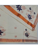 PL KERALA EMBROIDERY SAREE