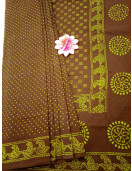 PL COTTON SAREES WITH WAX DOT PRINT DESIGNS