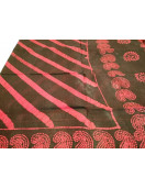 PL COTTON SAREES WITH SOLID WAX CRACK DESIGNS