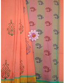 PL Salem Sarees Hand Block Printed Saree