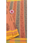 PL Salem Sarees Hand Block Printed Saree