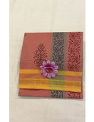 PL Salem Sarees Hand Block Printed Saree