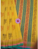PL Salem Sarees Hand Block Printed Saree