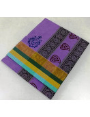 PL Salem Sarees Hand Block Printed Saree