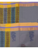 PL Salem Sarees Hand Block Printed Saree