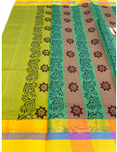 PL Salem Sarees Hand Block Printed Saree