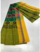 PL Salem Sarees Hand Block Printed Saree