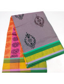 PL Salem Sarees Hand Block Printed Saree