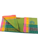 PL Salem Sarees Hand Block Printed Saree
