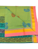 PL Salem Sarees Hand Block Printed Saree