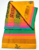 PL Salem Sarees Hand Block Printed Saree