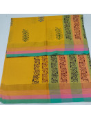 PL Salem Sarees Hand Block Printed Saree