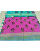 MANAMEDU BLOCK PRINTED SAREES WITH BLOUSE