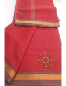 MANAMEDU BLOCK PRINTED SAREES WITH BLOUSE