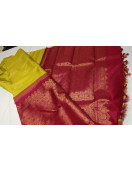 ARNI SILK HALF FINE ZARI SAREE WITH BLOUSE