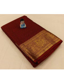 ARNI SILK HALF FINE ZARI SAREE WITH BLOUSE