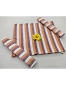 BEDSHEET STRIPE 60X90 2 PILLOW COVER