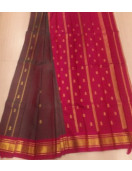 THIRUBHUVANAM HF ZARI SILK SAREE 550 MTS