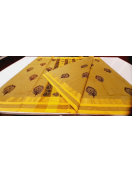 PL Salem Sarees Hand Block Printed Saree