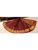 THIRUBHUVANAM HF ZARI SILK SAREE 5.50 MTS