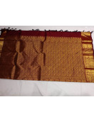 ARNI SILK HALF FINE ZARI SAREE WITH BLOUSE