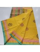 PL Salem Sarees Hand Block Printed Saree