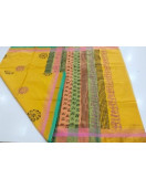PL Salem Sarees Hand Block Printed Saree