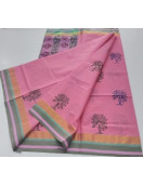 PL Salem Sarees Hand Block Printed Saree