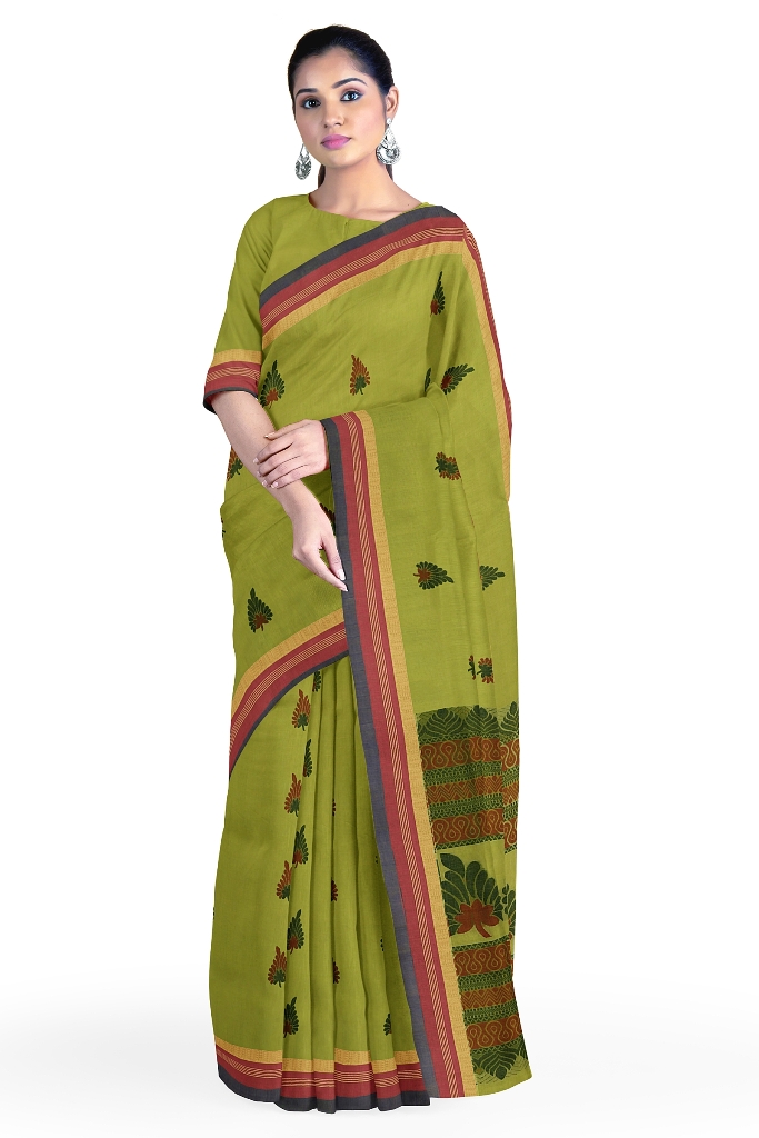 Designer Handloom Cotton Saree (Chocolate Brown) in Coimbatore at best  price by Sn Silks And Sarees - Justdial