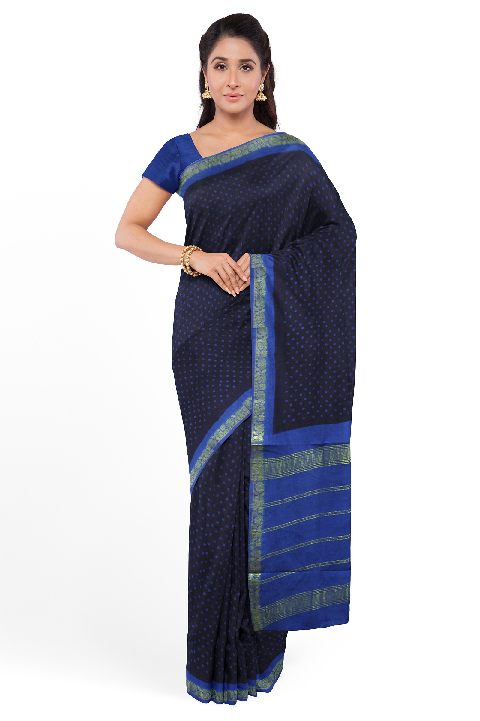 Sungudi cotton saree with Blouse – VIKA Boutique