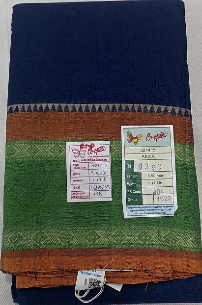 Formal Wear Checked Design 80 Counts Chettinad Cotton Saree, Without  Blouse, 5.5 M at Rs 850/meter in Theni