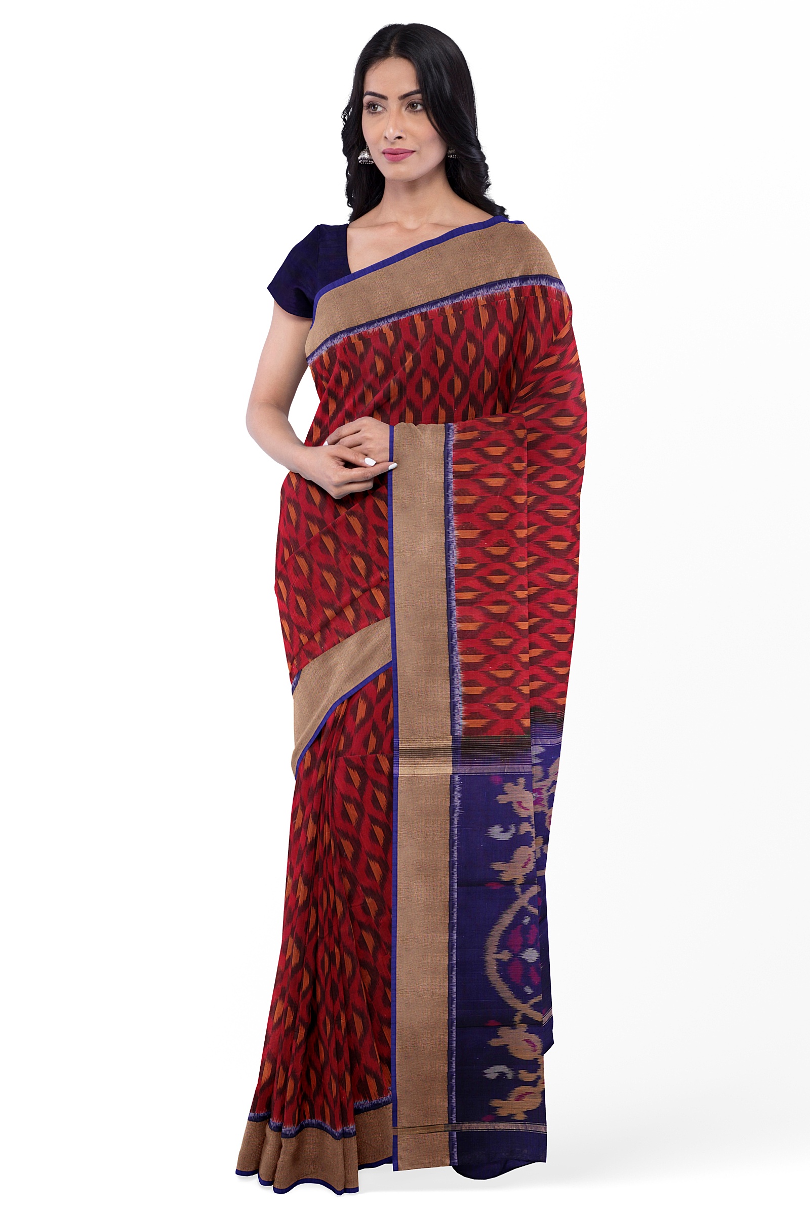 Hand BlockPrint Chanderi Silk Cotton Saree – RKG SHOPPING