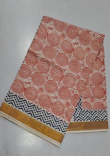 PL Saree Kerala Hand Block Printing