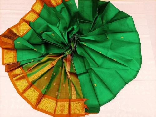 THIRUBHUVANAM HF ZARI SILK SAREE 550 MTS