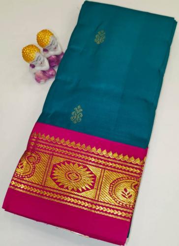 THIRUBHUVANAM HF ZARI SILK SAREE 550 MTS