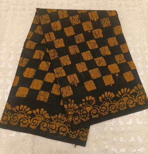 PL COTTON SAREES WITH SOLID WAX CRACK DESIGNS