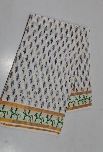 PL Saree Kerala Hand Block Printing