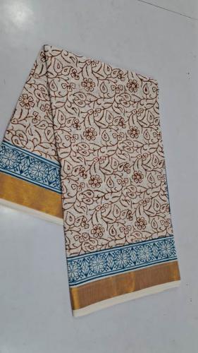 PL Saree Kerala Hand Block Printing