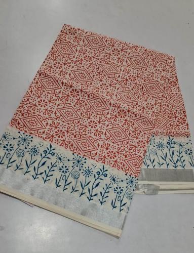 PL Saree Kerala Hand Block Printing