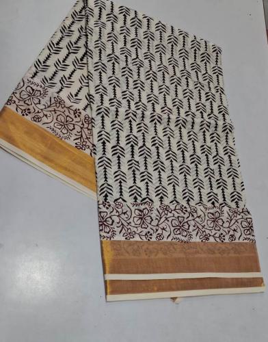 PL Saree Kerala Hand Block Printing