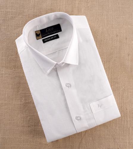 PL COTTON x LINEN READYMADE WHITE SHIRTS 44 FS